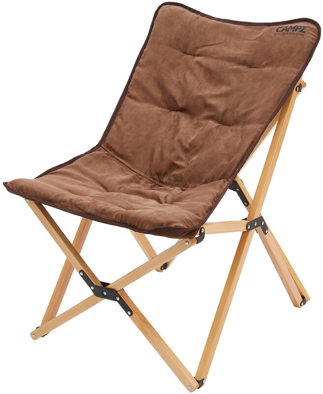 CAMPZ CAMPZ Beech Wood Folding Chair Set with Cover, brązowy  2022 Krzesła składane