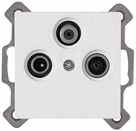 Kopp Gniazdo antenowe 3-drożny TV/RF/SAT athenis czysto biały, 1 sztuki,, 941329084