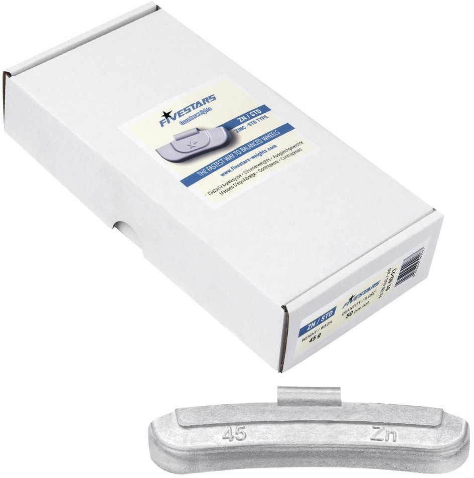 FIVESTARS Ciężarki Nabijane Cynkowe Do Felg Stalowych Fivestars 45G - 50 Szt.