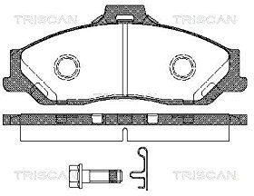 TRISCAN 8110 10543 komplet klocków hamulcowych, hamulec tarczowy (4-częściowy) 8110 10543