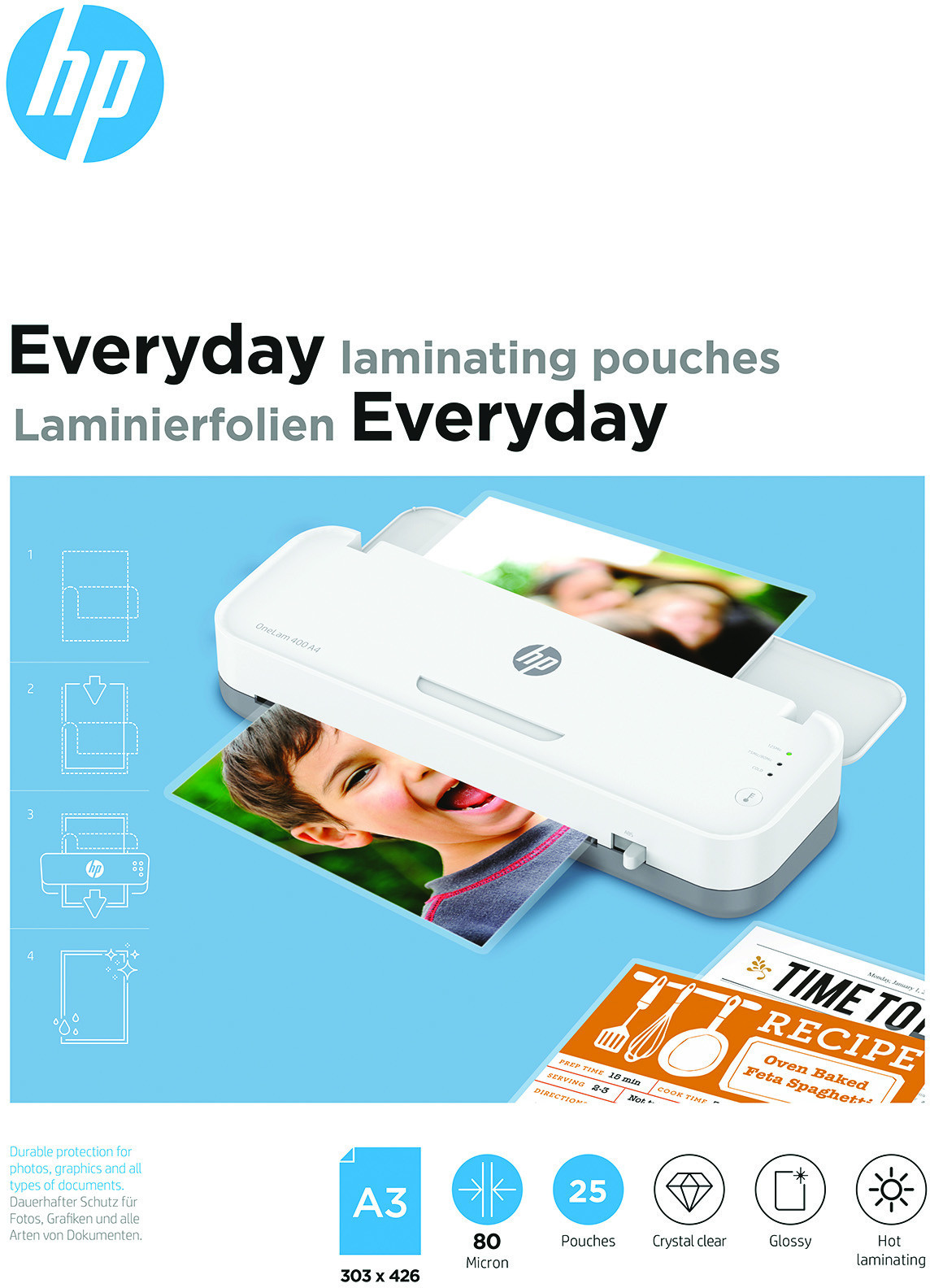 HP Folia do laminowania HP A3 80mic Everyday 25szt. FOP.023