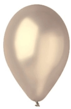 Balony 26cm metaliczne srebrne