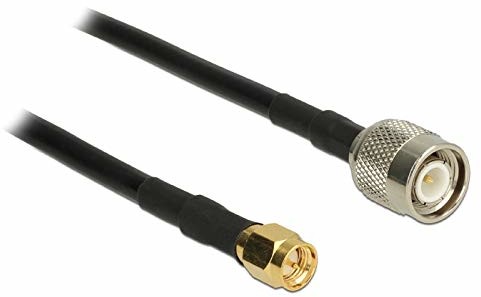 Delock 89505 5 m TNC SMA czarny kabel koncentryczny kabel koncentryczny (TNC, SMA, prawy, CFD200, 5 m)
