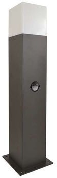 Polux Zewnętrzna Lampa Stojąca New York 307330 Prostokątna Oprawa Słupek Z Czujnikiem Ruchu Ip44 Grafitowy 307330