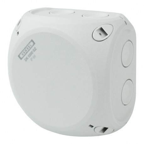 Hensel Puszka odgałęźna DK 0200 GZ natynkowa bez zacisków IP66 szara z tylną dławnicą membranową 5327 DK 0200 GZ