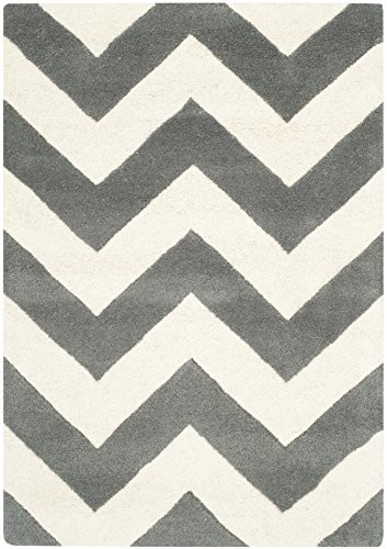 Safavieh cht715d crosby ręcznie ze wzorami dywan, wełna, ciemnoszary/kość słoniowa CHT715D-3