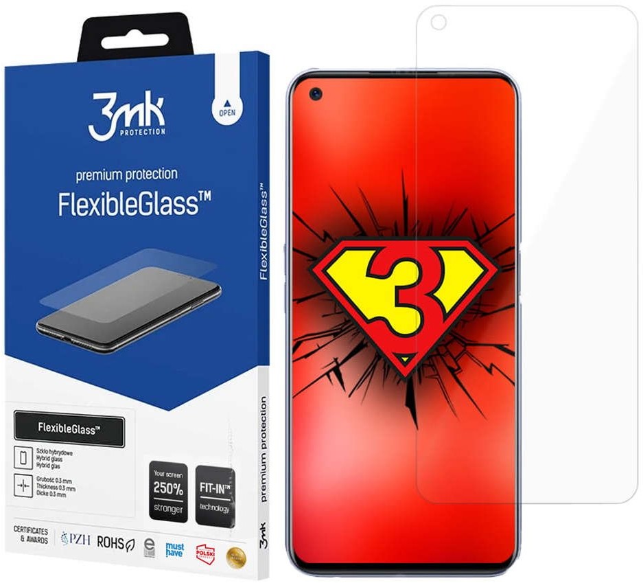 3MK Szkło hybrydowe ochronne Flexible Glass 7H do Realme GT 5G 10385X10