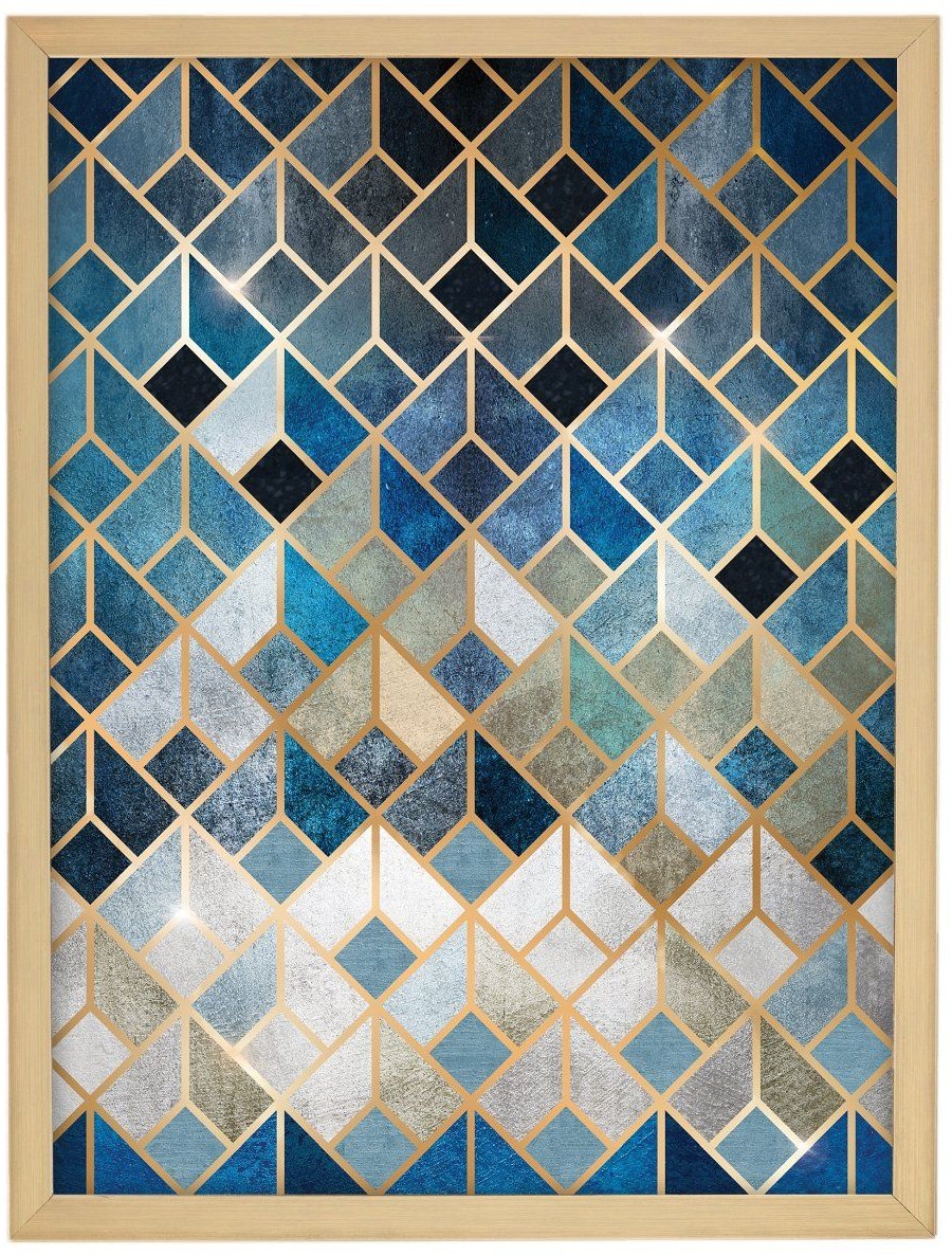 Dekoria Obraz Geometric 30x40cm gold&navy 30x40cm 183-027-00