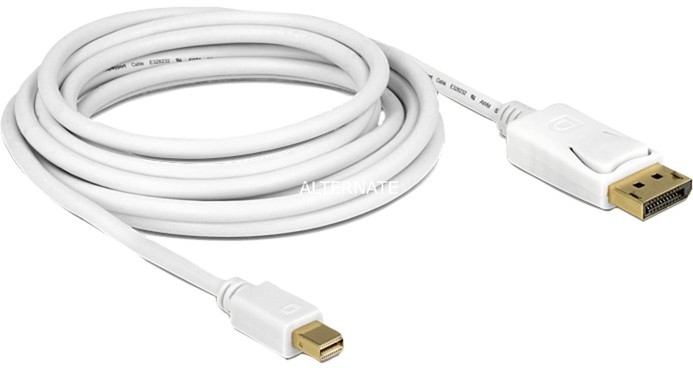 Delock 83483 kabel DisplayPort 3 m Mini DisplayPort Biały, Adapter 4043619834839