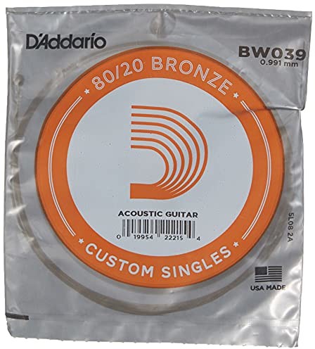 DAddario 039 Brązowa rana pojedynczy sznurek do gitary akustycznej BW039