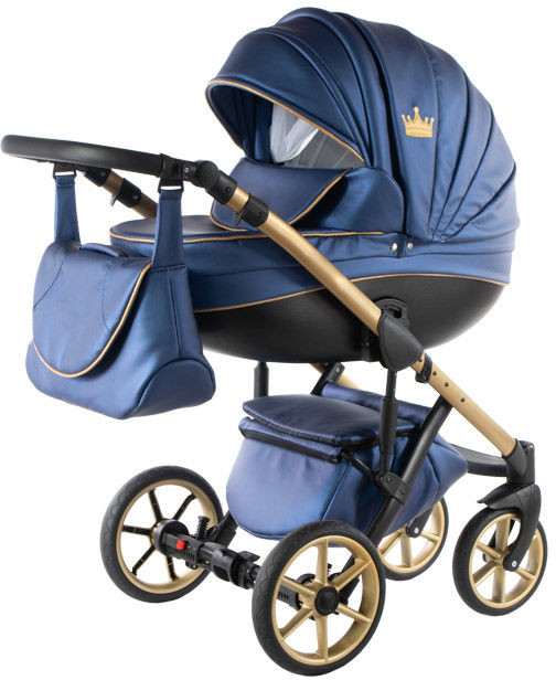 Kajtex Navi - Metalic Blue Gold - 3w1 - Wózek dziecięcy
