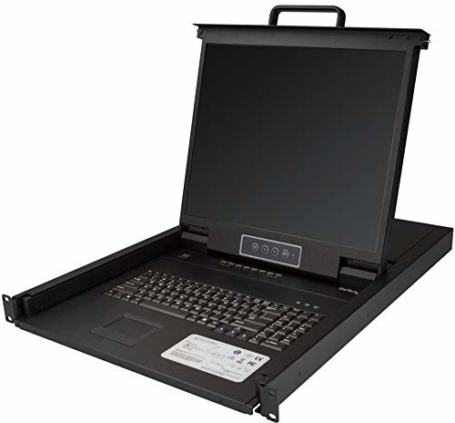 StarTech com com Konsola KVM do montażu na ścianie - 1U - 19 cali - 8-portowa KVM - VGA KVM - Monitor montażu stojaka - Monitor LCD do montażu na ścianie - Konsola RKCONS1908K) RKCONS1908K