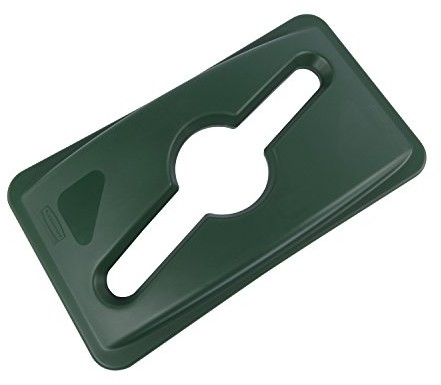 Rubbermaid Commercial Products 1788373 Slim Jim recyklingu Jednokierunkowa nakładka na pojemnik, zielony 1788373