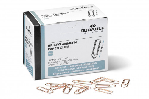 DURABLE Spinacze małe 26mm miedziowane 1000 szt. 1205-24