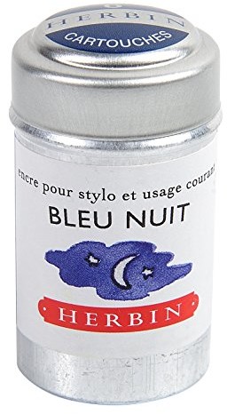 J. Herbin J. herbin 20108t wkłady atramentowe puszka z 6 wkładów do standardowego piórem opakowanie, wolkengrau, niebieski (nachtblau)