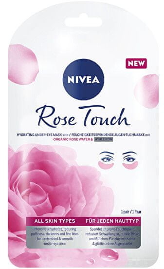 Nivea Nawilżająca maska pod oczy z kwasem hialuronowymRose Touch Hydrating Under Eye Mask)