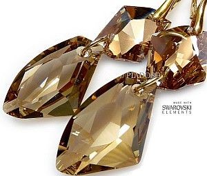 Arande SWAROVSKI komplet GOLDEN COSMO ZŁOTE SREBRO 1885957702