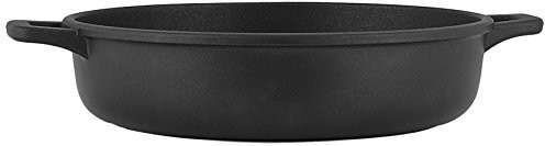 Home Granchef Home Gran Chef patelnia do pieczenia, powłoka nieprzywierająca z 2 uchwytami, okrągła, pressguss-aluminium, czarna, 36 cm 6639036