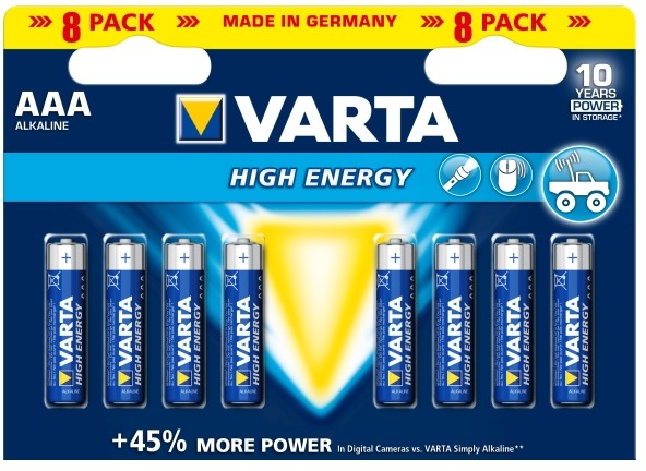 Varta Bateria High Energy AAA 8 szt.