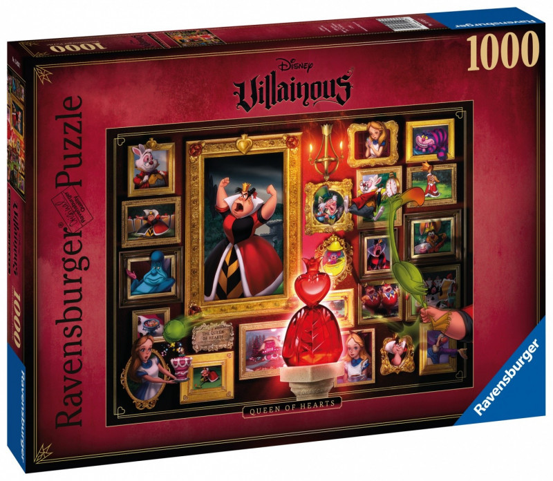 Ravensburger Puzzle 1000 elementów Królowa Serce Czarne charaktery