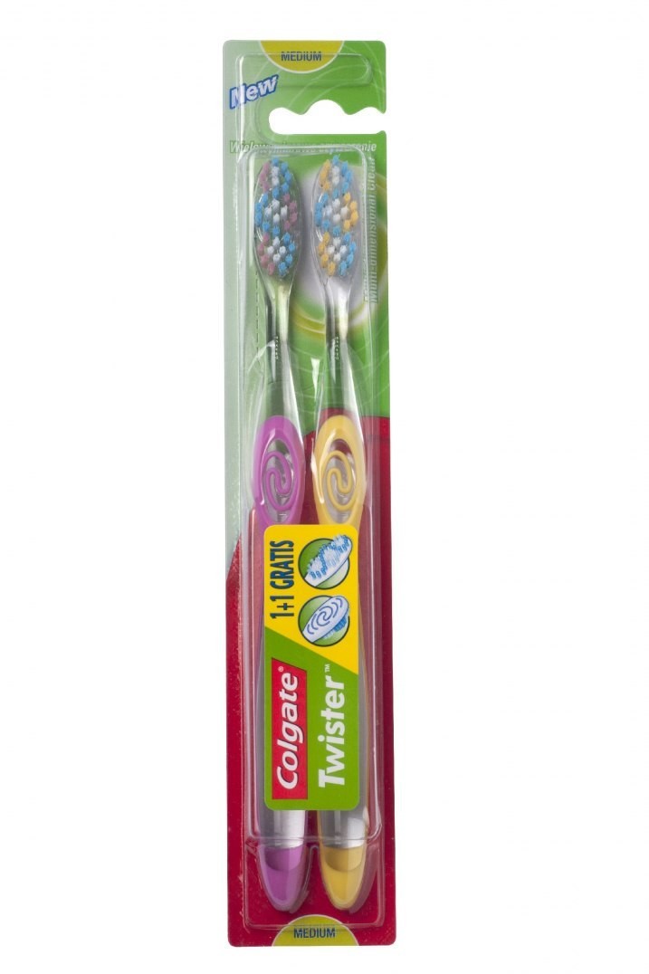 Colgate Szczoteczka DUO Twister Średnia - mix kolorów 1op.-2szt 69955