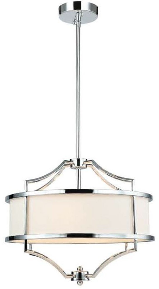 Orlicki Design Lampa sufitowa 4 punktowa chrom Stesso cromo S kremowy abażur - Stesso cromo S