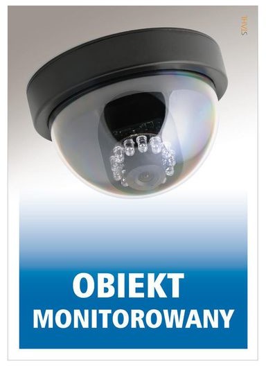 Znak informacyjny OBIEKT MONITOROWANY