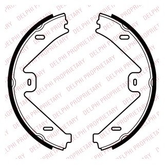 Delphi Zesatw szczęk hamulcowych, hamulec postojowy LS2036