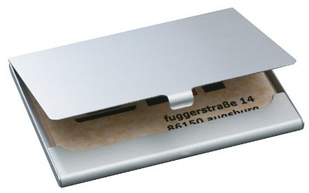 Sigel VZ135 wizytownik, srebrno-matowy, z aluminium, na 15 wizytówek VZ135