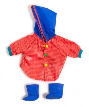 Miniland Ubranko dla lalki 40 cm kurtka deszczowa i buty