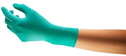 Ansell TouchNTuff 92-605 jednorazowe rękawiczki w nitrylu, jednorazowe, do użytku z chemikaliami i artykułami spożywczymi, zielone, rozmiar 9,5-10 (dozownik z 100 rękawiczkami) 92-605 / 9.5-10