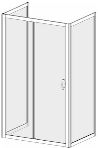 Radaway Premium Plus DWJ+2S kabina przyścienna 100x100x100cm szkło przejrzyste