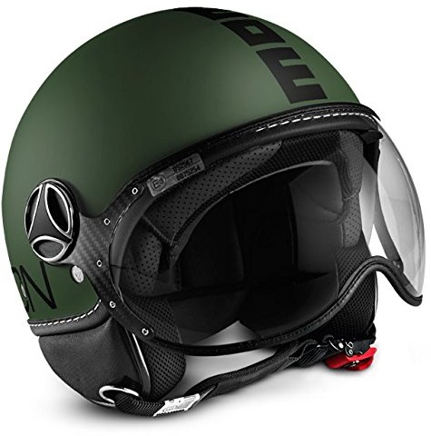 MOMO Design Fighter Classic 10010020265 Demi-Jet kask, matowa zielona/czarna, rozm. M/L 10010020265