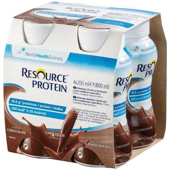 NESTLE Resource Protein 4x200 ml smak czekoladowy