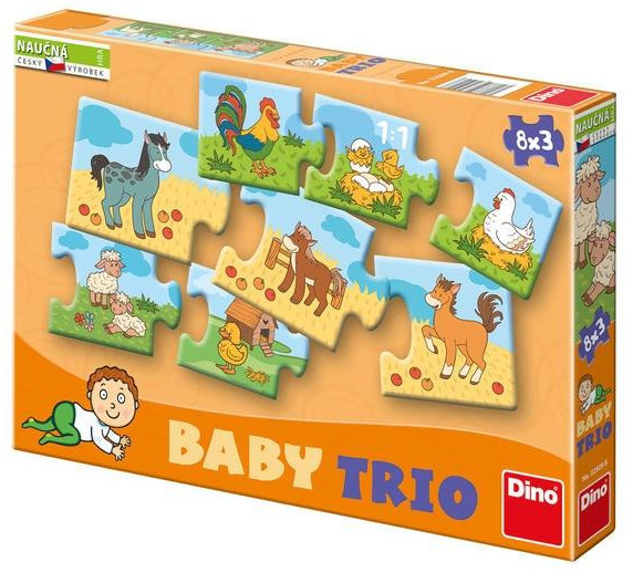 Dino Toys Puzzle Baby rodzina 8x3