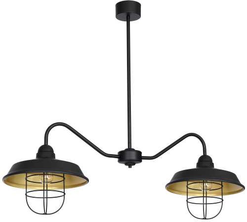 Luminex Lampa wisząca zwis żyrandol Park 2x60W E27 czarny 3989