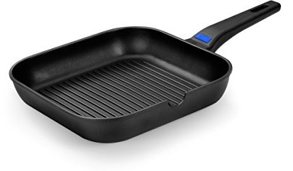 Monix Solid  patelnia do grillowania kwadratowa z odlewanego aluminium z powłoką nieprzywierającą Teflon Classic, 28 cm M350030