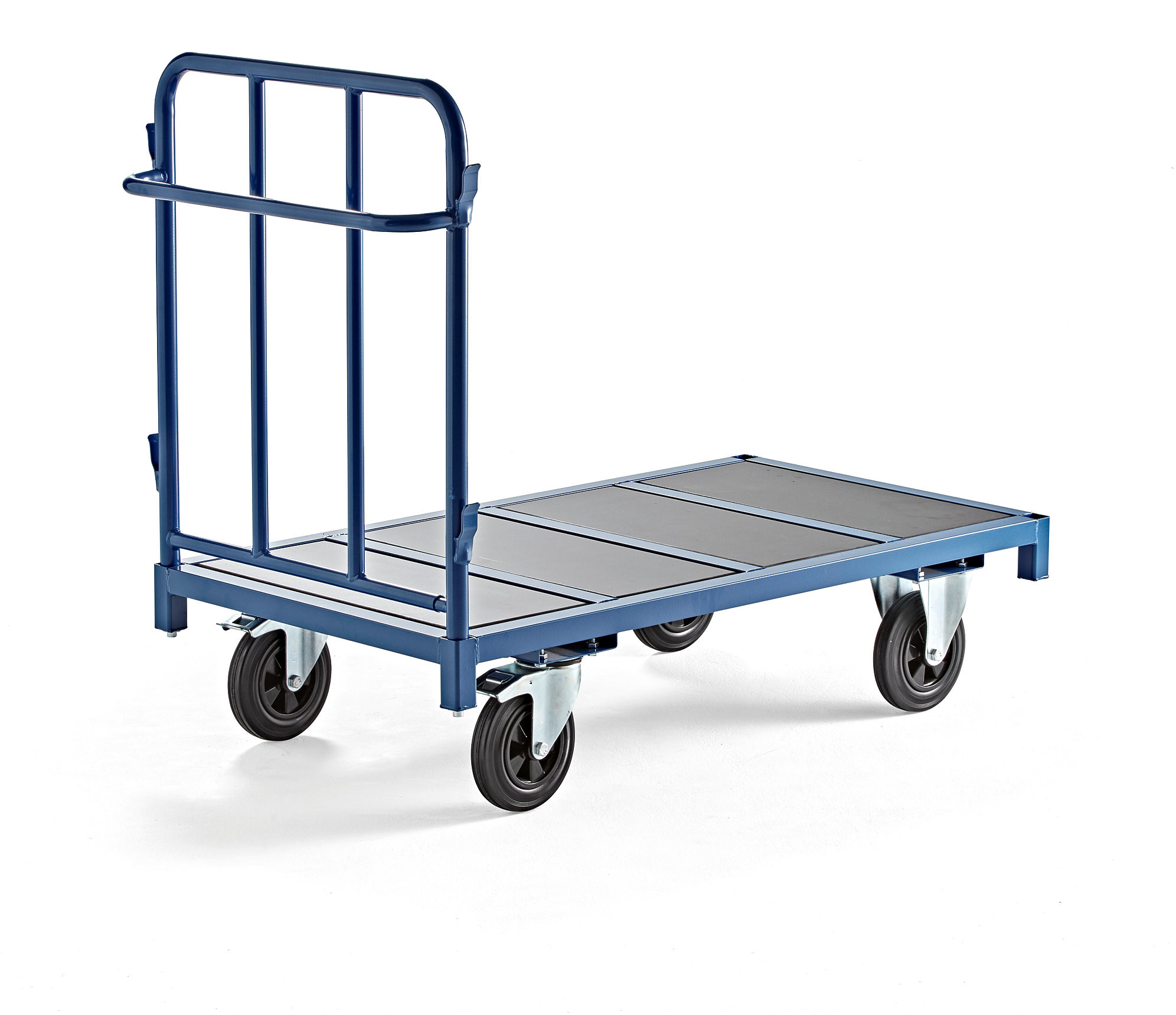 AJ Produkty Wózek platformowy, 1300x700 mm, 600 kg, niebieski