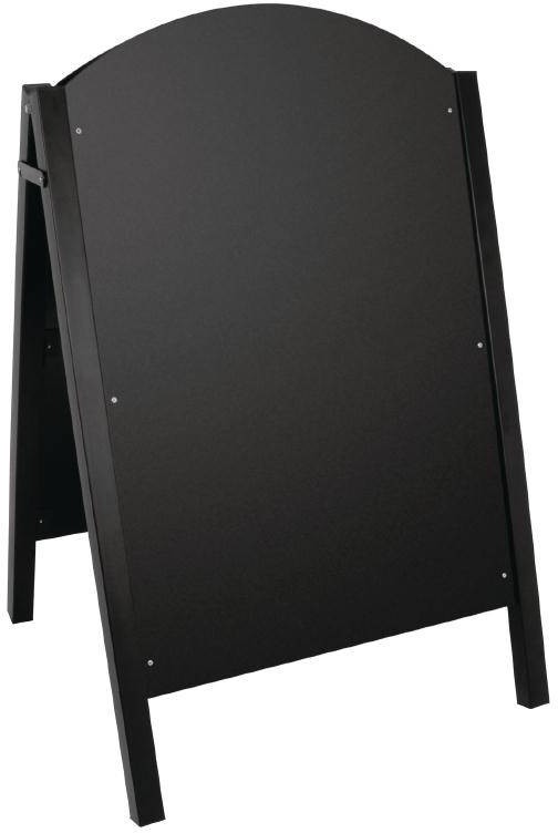 Olympia Tablica stojąca z metalową ramą | czarna | 600x(H)900mm CL009