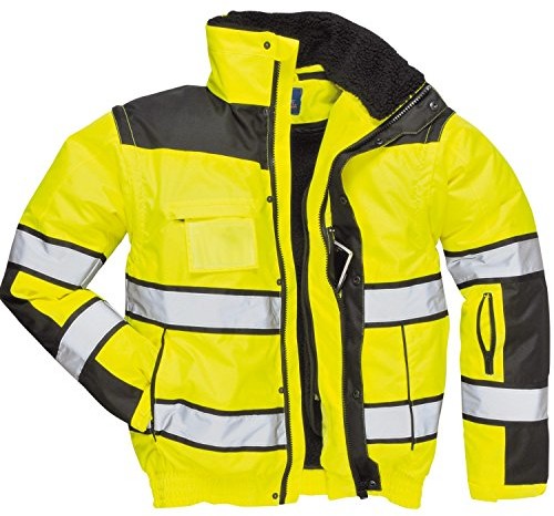 Portwest 4IN1 warnschutzjacke kurtka przeciwdeszczowa kurtka zimowa kurtka robocza gleb lub pomarańczowy, bluza, S, żółty/czarny C466YBRS