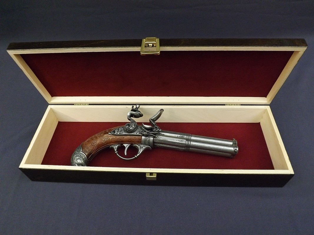 Denix SA REPLIKA TRZY LUFOWY PISTOLET FRANCUSKI W PUDEŁKU MODEL 1306+P01 1306+P01
