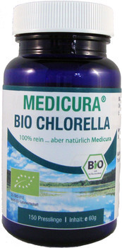 Chlorella MEDICURA (soki aloe, noni, goji ,inne, superfood) W PASTYLKACH (GLONY) BIO 60 g (150 szt.) - MEDICURA 4035129003409