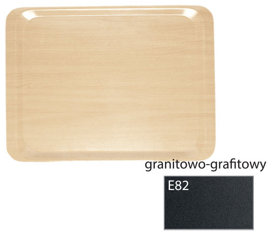 Cambro Taca gładka prostokątna 460 x 360 mm, granitowo - grafitowy | Capri CA3646/E82