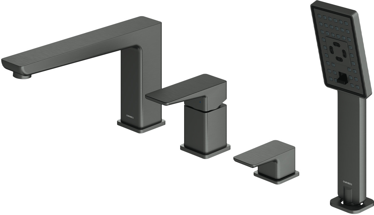 Omnires Parma bateria wannowa 4-otworowa grafit PM7432GR 5902539833263