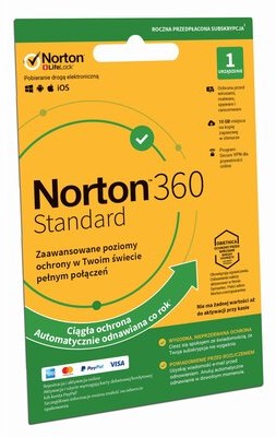 Symantec E-KOD Kod aktywacyjny 360 Standard 1 urządzenie 1 rok)