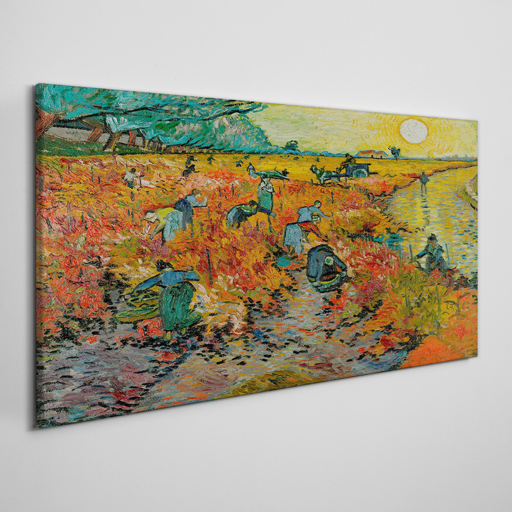 PL Coloray Obraz Canvas Red Vineyard Van Gogh 140x70cm