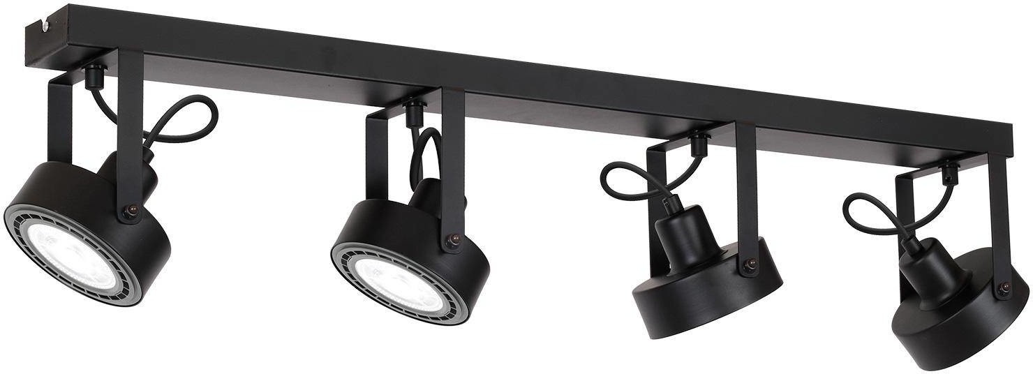 Luminex Plafon Viva czarny listwa 4 1223