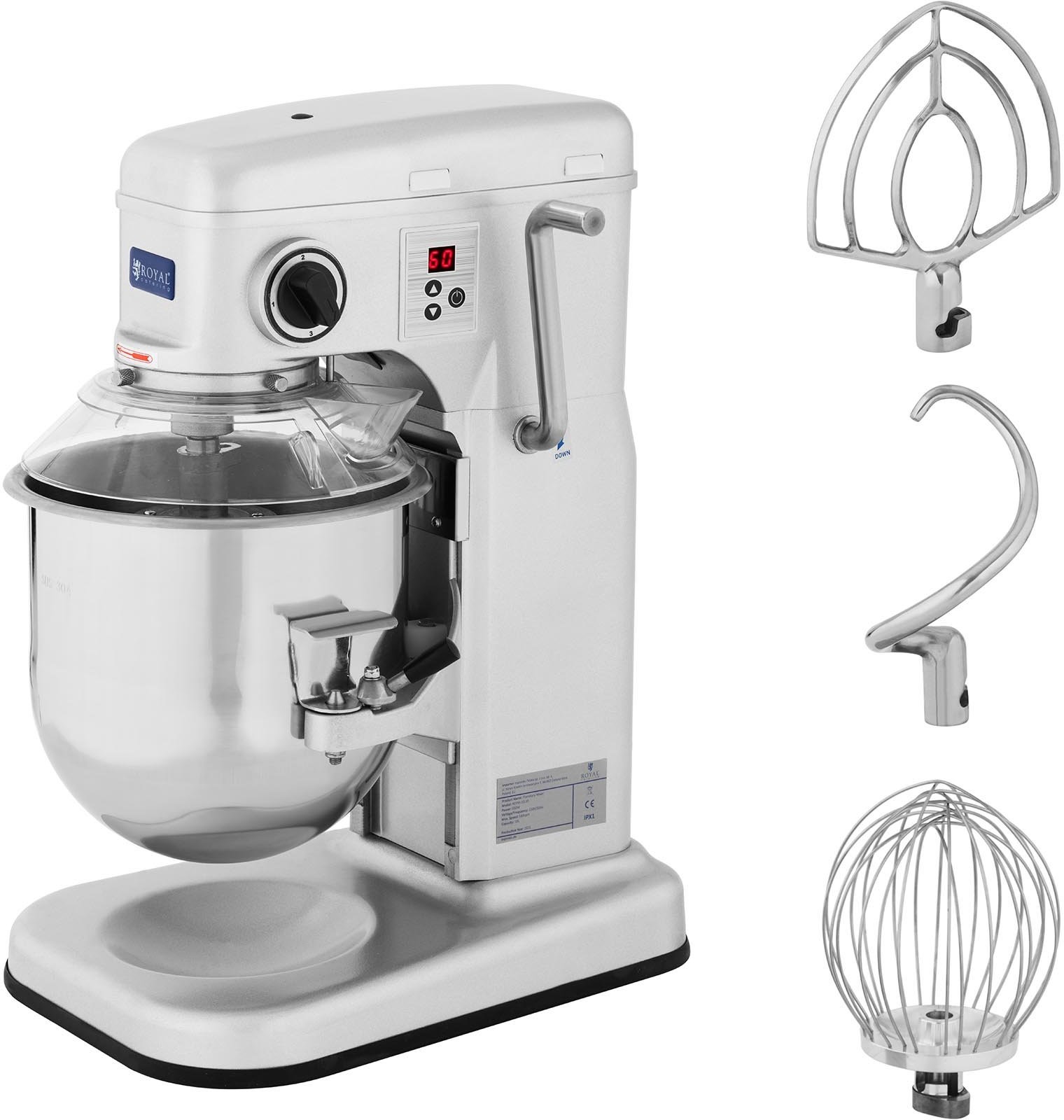 Royal Catering Mikser planetarny 10 l 650 W RCPM-10,1B