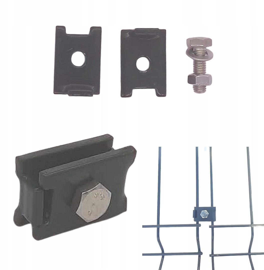 Złączka typu L do paneli zapinka klips grafit 1szt