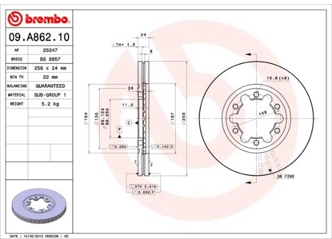 BREMBO 09.A862.10